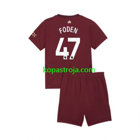 Billiga Fotbollströjor Manchester City Phil Foden 47 Barn Tredje tröja 2024/25 Kortärmad